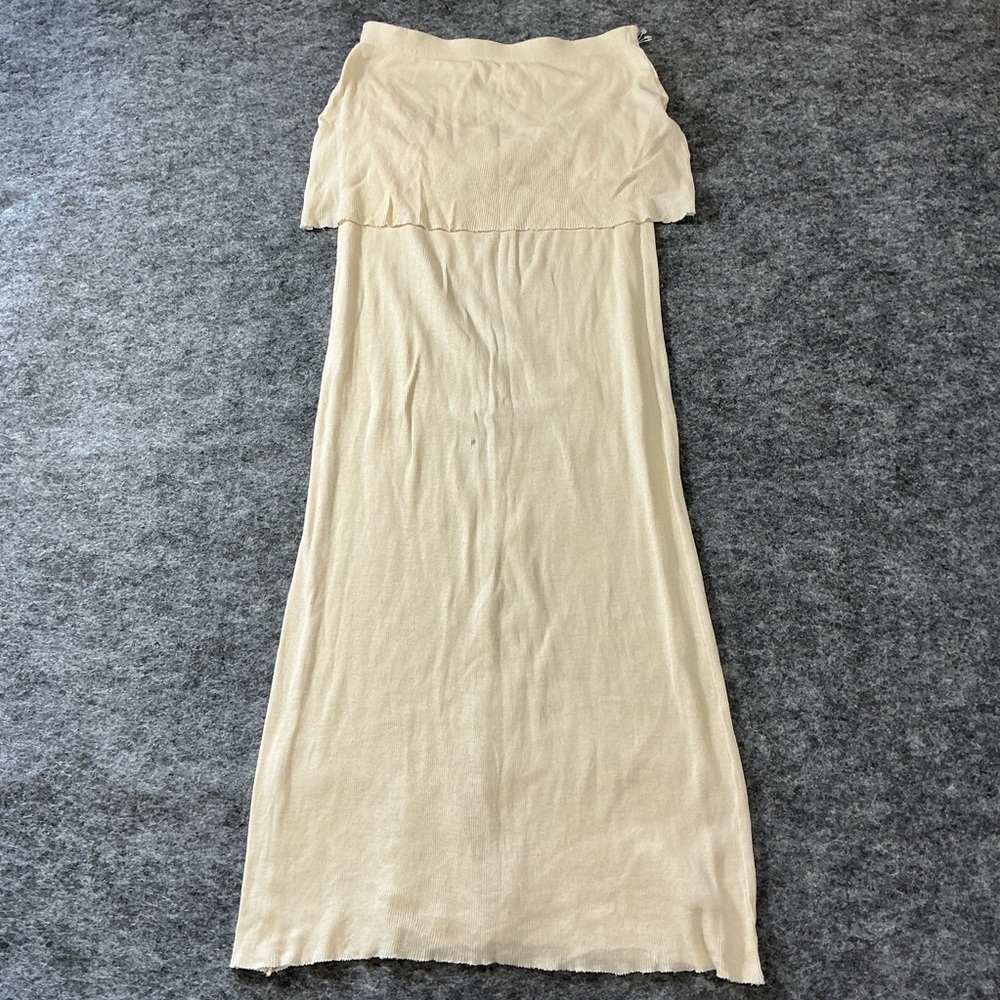 Mare Perpetua Strapless Ribbed Maxi Dress – Made in California Minimalist Size S
